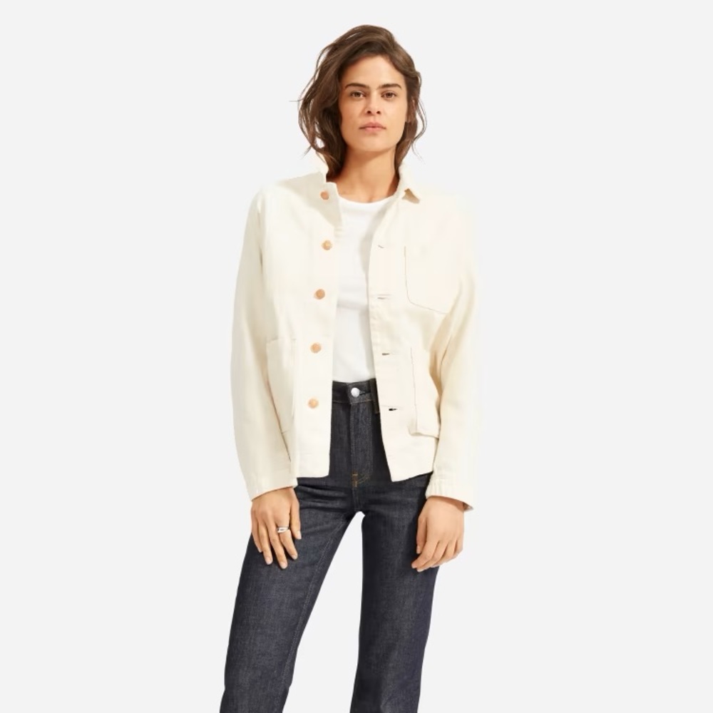 Everlane Denim Chore Jacket in Bone